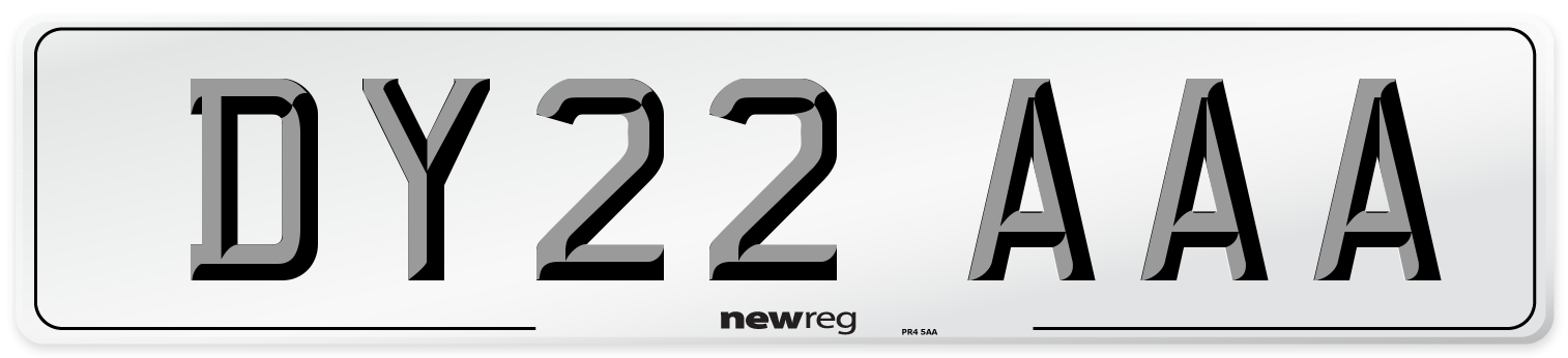 DY22 AAA Number Plate from New Reg